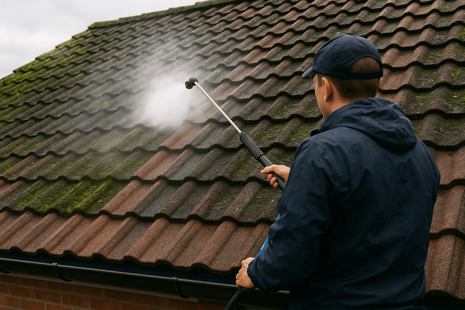 Algebehandling af tag udført af professionel håndværker